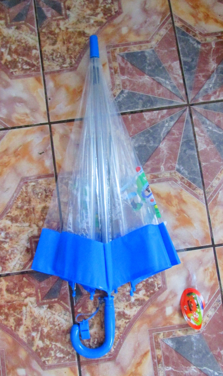 Детский зонт полуавтомат "робокар"прозрачный - фото 2 - id-p44891794
