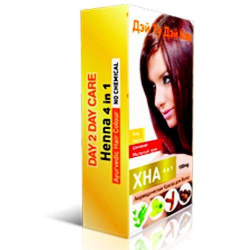Аюрведическая краска для волос Хна 4 в 1, Day 2 Day Care, 100г - фото 1 - id-p44996877
