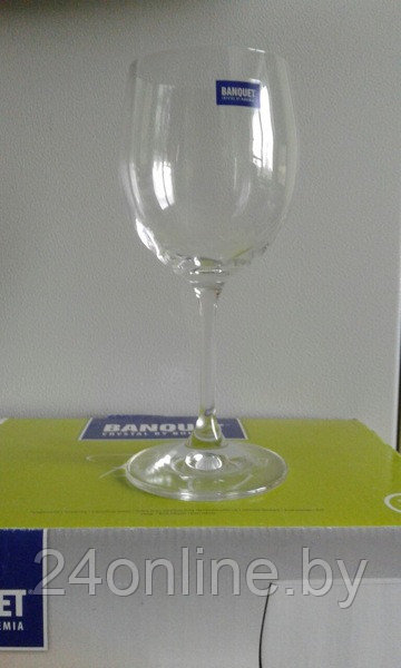 Набор бокалов для вина стеклянных "Banquet" 6 шт. 240 мл - фото 1 - id-p44997327
