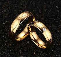 Парные кольца для влюбленных со знаком бесконечности "Неразлучная пара 147"