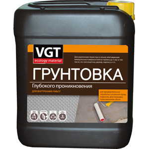 Грунтовка глубокого проникновения для внутренних работ, 10кг VGT - фото 1 - id-p45051722