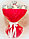 Букет из мягких игрушек (мишек), К1115 (красный), фото 5