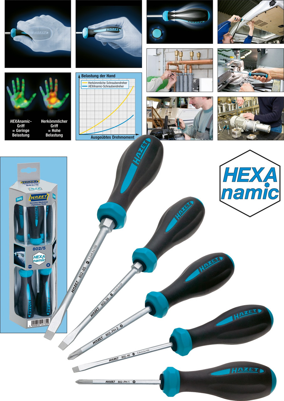 Набор отверток с рукоятками HEXAnamic Hazet