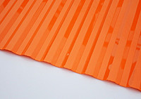 Монолитный поликарбонат профилированный Borrex 0,8мм трапеция (оранжевый) 1050*2000мм - фото 3 - id-p45791231