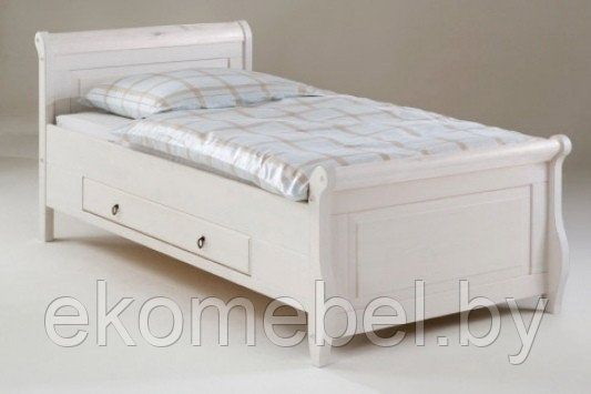 Кровать "Мальта" (100х200 см) с ящиком Массив сосны - фото 2 - id-p45244908