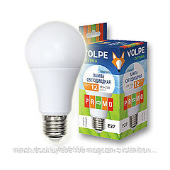 LED-A60-12W/NW/E27/FR/O Лампа светодиодная : Форма "A", матовая колба. Материал корпуса пластик. Цвет свечения