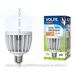 LED-M80-30W/NW/E27/FR/S Лампа светодиодная с матовым рассеивателем : Материал корпуса термопластик. Цвет