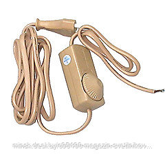 Сетевой шнур с диммером 230V 1 : 5+0,5м, прозрачный, DM103-200W