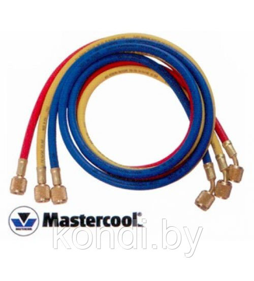 Комплект шлангов зарядных Mastercool 40360 1/4" SAE 150cм (компл. 3 шт) - фото 2 - id-p66255084