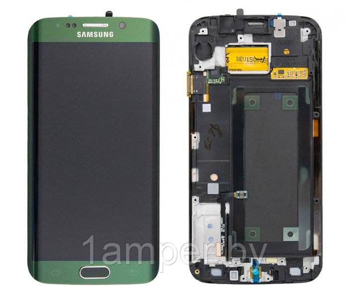 Дисплей Original для Samsung Galaxy S6 Edge G925 В сборе с тачскрином. С рамкой. Зеленый - фото 1 - id-p45549641