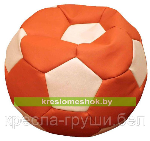 Кресло мешок Мяч стандарт оранжево-белый, фото 2
