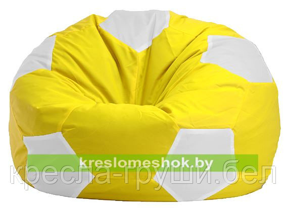 Кресло мешок "Мяч Стандарт" желто-белое, фото 2