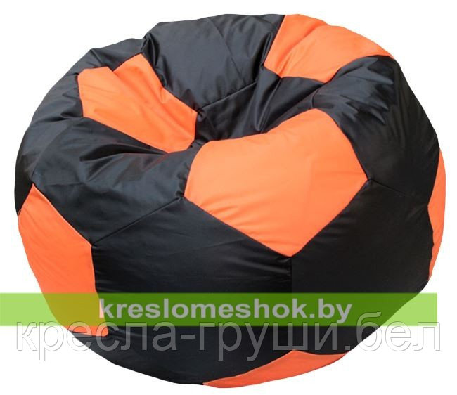 Кресло мешок Мяч Стандарт черно-оранжевый