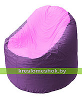 Кресло мешок Bravo сиреневое, сидушка розовая