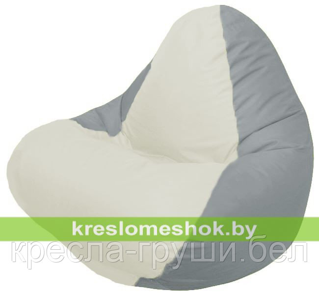 Кресло мешок RELAX серое , сидушка белая - фото 1 - id-p45555811