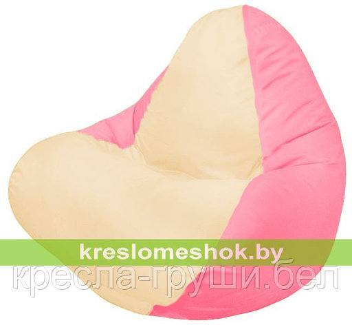 Кресло мешок RELAX розовое , сидушка светло - бежевая, фото 2