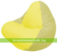 Кресло мешок RELAX оливковое, сидушка жёлтая