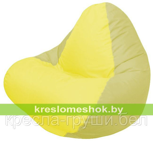 Кресло мешок RELAX оливковое, сидушка жёлтая, фото 2
