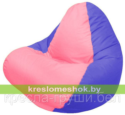 Кресло мешок RELAX синее, сидушка розовая, фото 2