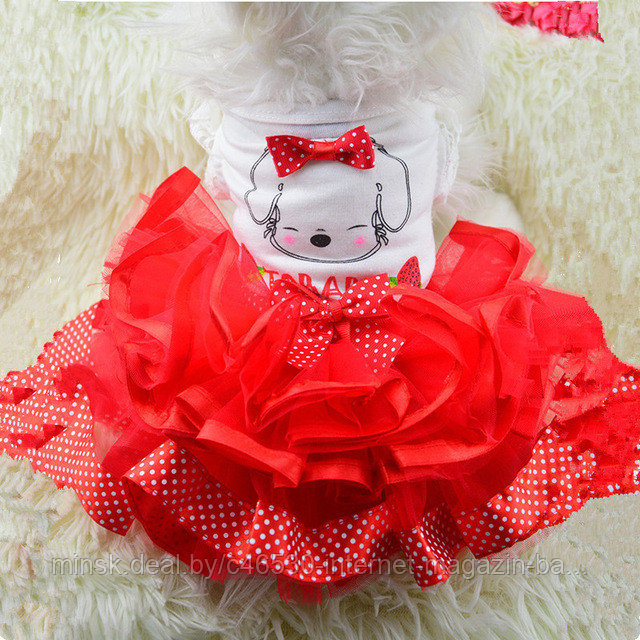 Платье для собаки . Нарядное ,праздничное. Для девочки. - фото 3 - id-p45576439