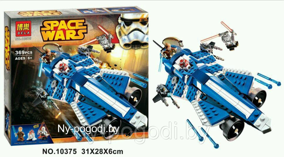 Конструктор Bela 10375 аналог LEGO Star Wars Истребитель Энакина 369 дет - фото 2 - id-p45603748