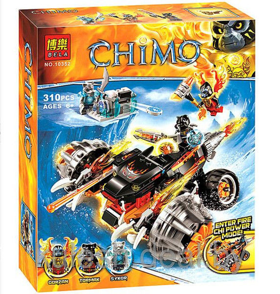 Конструктор Chima Огненный вездеход Тормака, 10352, 310 дет - фото 1 - id-p45604561