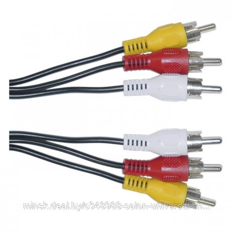 Кабель аудио/видео 3 RCA plug - 3 RCA plug, 1,5 м, фото 2