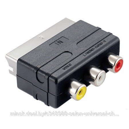 Адаптер SCART-> 3 x RCA (тюльпан-гнезда), SCART- IN, Арбаком, фото 2