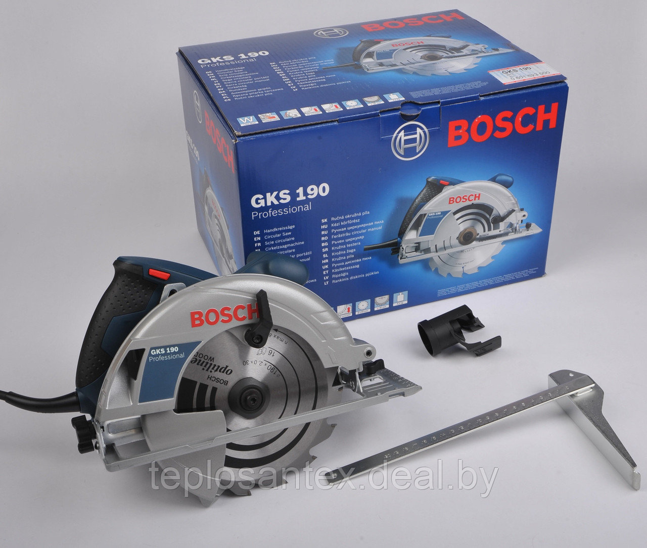 Циркулярная пила BOSCH GKS 190 (1400 Вт, диск 190 мм, пропил до 70 мм) в Гомеле - фото 2 - id-p45760270