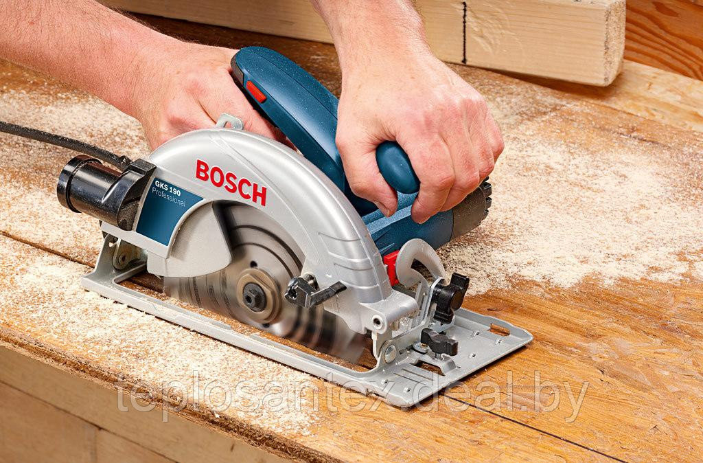 Циркулярная пила BOSCH GKS 190 (1400 Вт, диск 190 мм, пропил до 70 мм) в Гомеле - фото 6 - id-p45760270