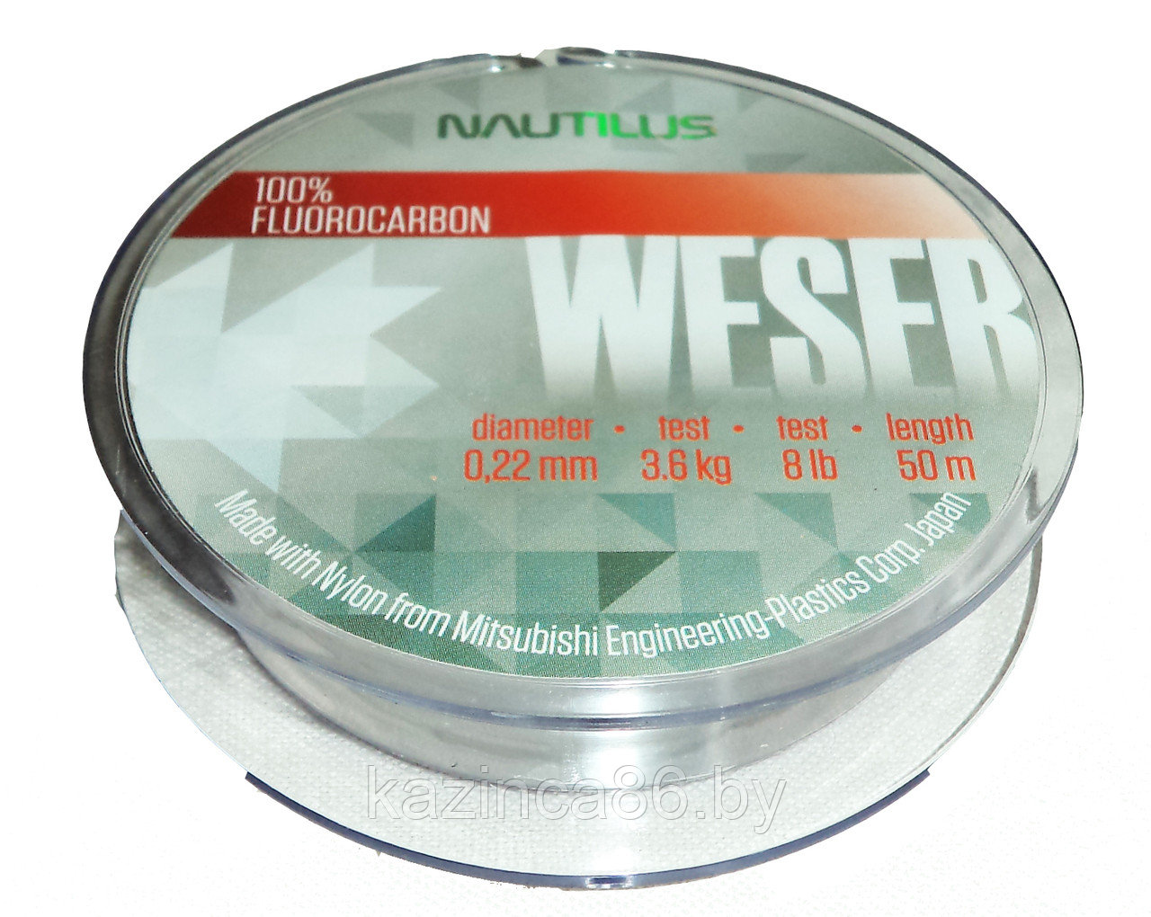 Леска флюорокарбоновая Nautilus WESER FLUOROCARBON 0.22mm (50м) - фото 1 - id-p45789638