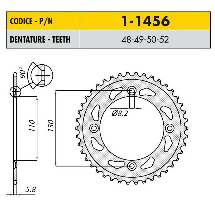 Звездочка ведущая Sunstar 2-1456-49 зубьев - фото 1 - id-p45790191