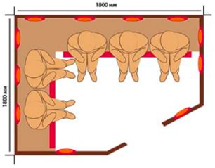 Инфракрасная сауна угловая с керамическим нагревателем на 5 человек - фото 3 - id-p45792594