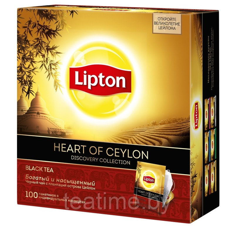 Чай Lipton Heart of Ceylon 100п черный - фото 1 - id-p45805701