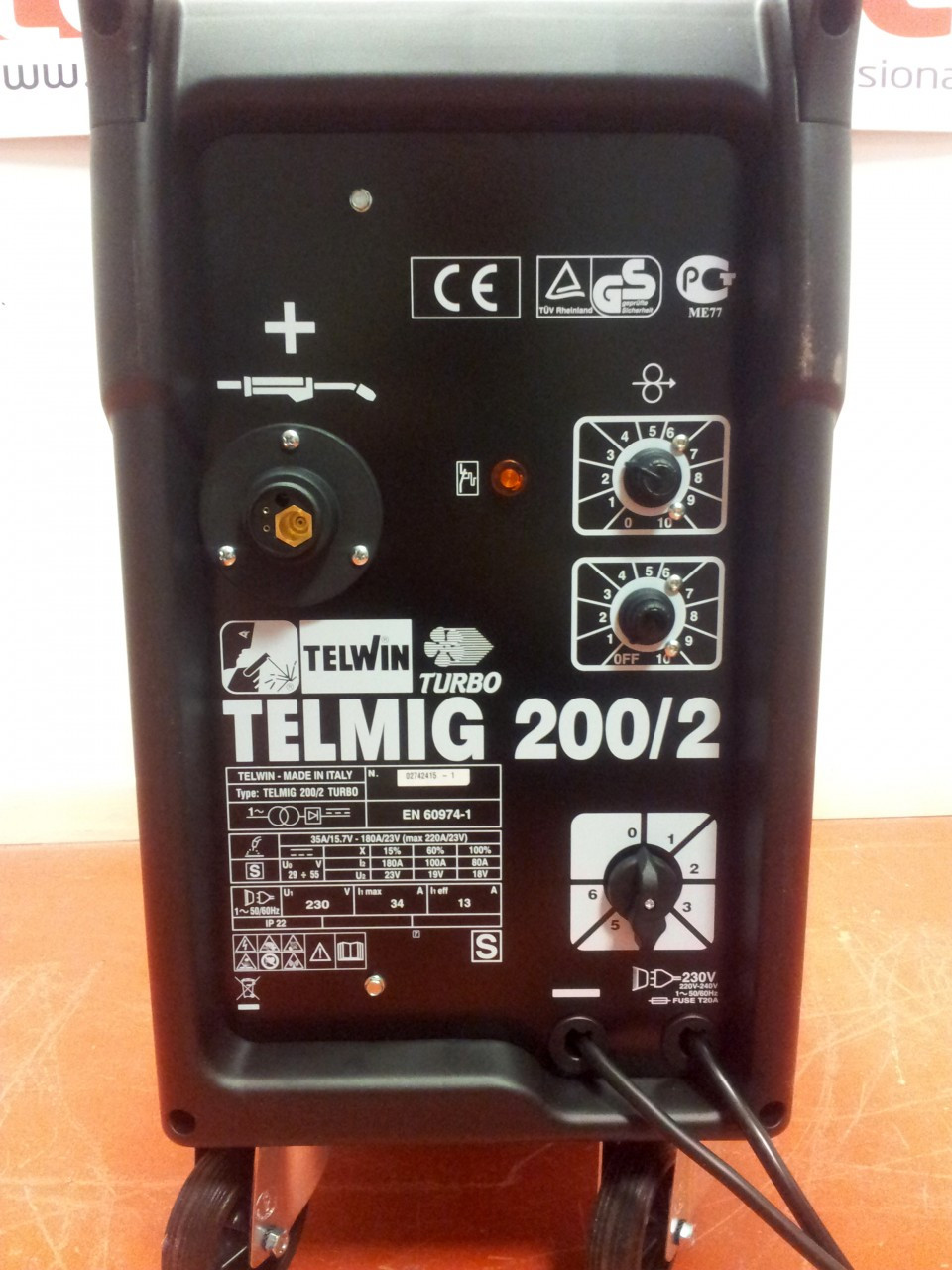 Полуавтомат сварочный TELWIN TELMIG 200/2 TURBO (MIG-MAG) - фото 2 - id-p45808108