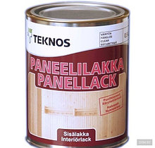 Teknos Paneelilakka - Водоразбавляемый лак для деревянных панелей, полуматовый, 0.9л