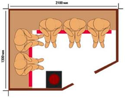 Финская сауна угловая на 5 человек