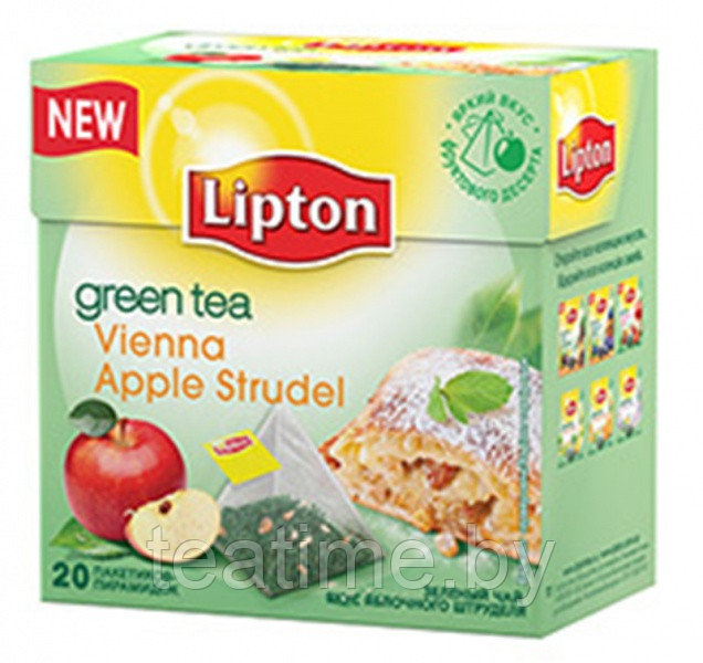 Чай Lipton Vienna Apple Strudel 20пир. зеленый - фото 1 - id-p45905622