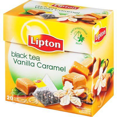 Чай Lipton Vanilla Caramel 20пир черный - фото 1 - id-p45907671