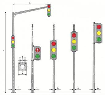 Светофорные стойки СКС, КВС, КС