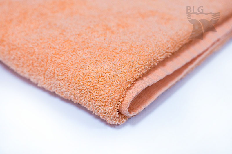Махровое полотенце 50*100 персиковое