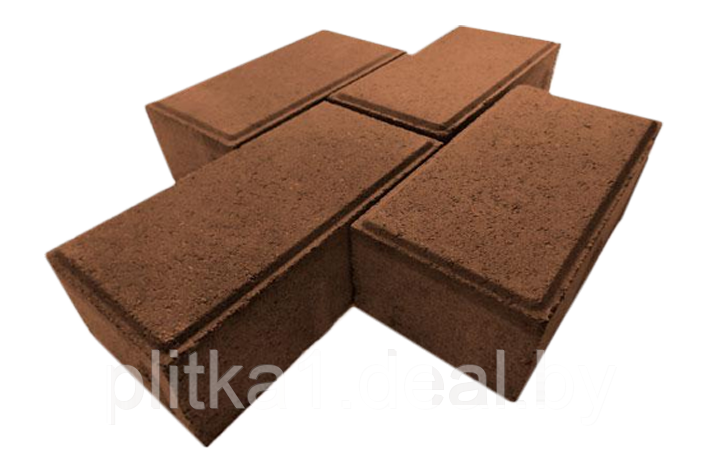 Плитка тротуарная "Прямоугольник-6" коричневая. Собственное производство! - фото 1 - id-p46059413