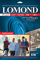 Фотобумага Lomond SuperGlossy односторонняя A4, 170 г/м, 20 л. (1101101)