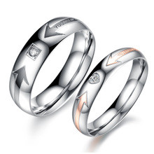 Парные кольца для влюбленных "Неразлучная пара 156" с гравировкой "Ты - моя любовь"