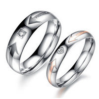 Парные кольца для влюбленных "Неразлучная пара 156" с гравировкой "Ты - моя любовь", фото 1