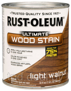 Морилка быстросохнущая Wood Care Ultimate Wood Stain, цвет Светлый орех (0,946 л.) - фото 1 - id-p46572004