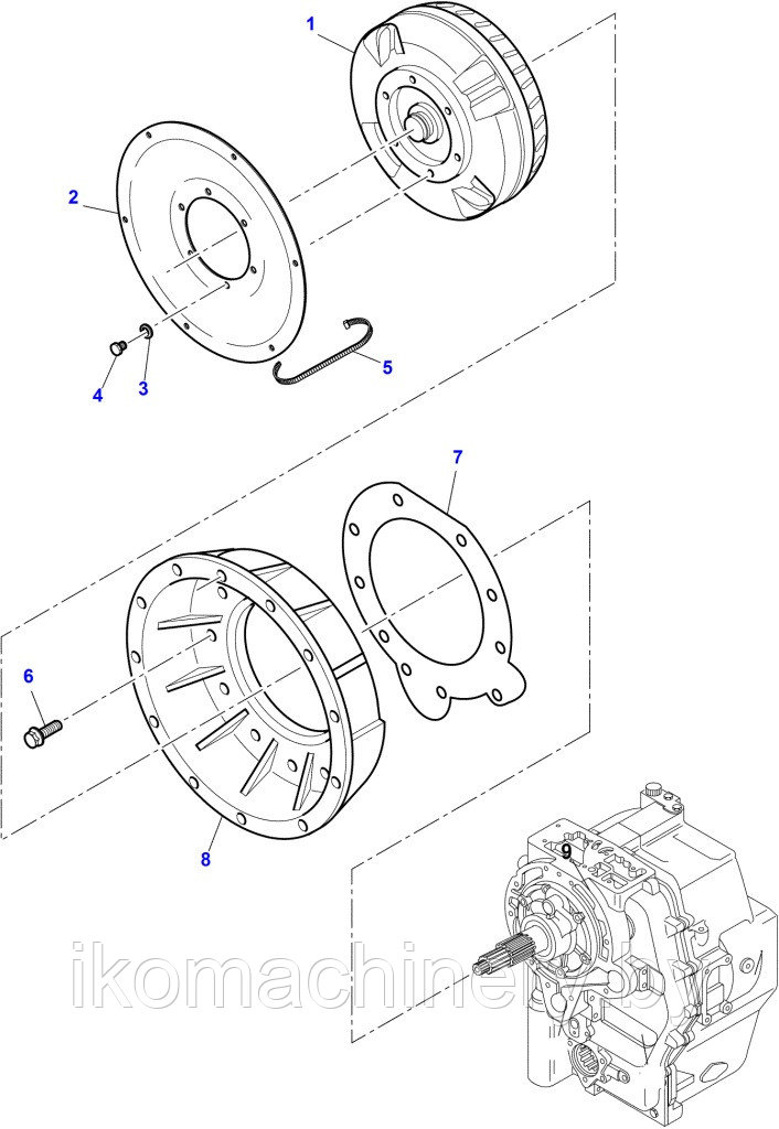 Коробка передач (КПП) KOMATSU WB97S/R-2