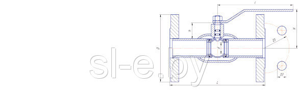 Краны шаровые LD для жидкости фланцевого присоединения - фото 2 - id-p46619220