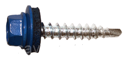 Саморез кровельный оцинкованный, по металлу, цветной Rall 5005