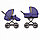 Детская коляска (2 в 1) Noordi Sun Classic "Фиолетовый" (короб+прогулка,кожаная ручка). Доставка бесплатная., фото 2